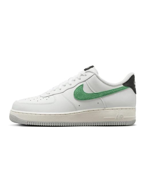 Nike Gray Air Force 1 '07 Trainers Summit White/malachite/black Dr8593-100 Uk 9 for men
