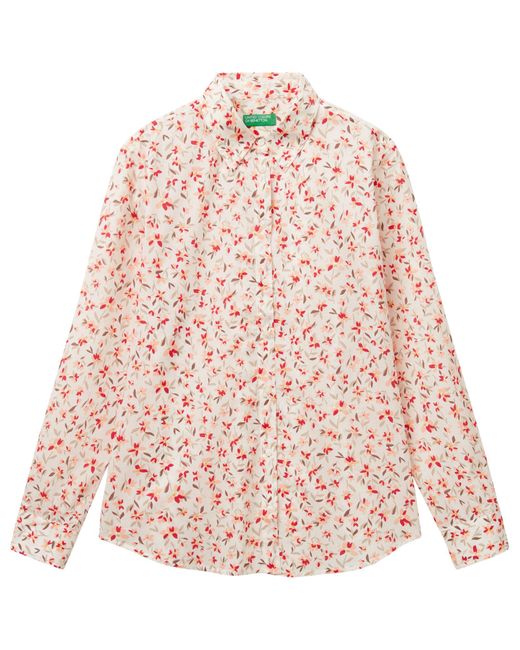Benetton Pink Camicia 5q6sdq0ay Shirt