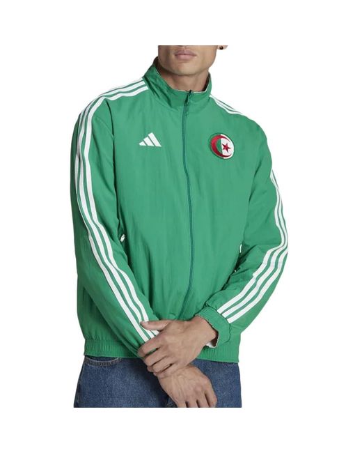 Adidas Green Jacken - Nationalteams Algerien Anthem Jacke gruenweiss