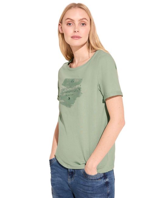 Street One Green A321523 T-Shirt mit Folienprint