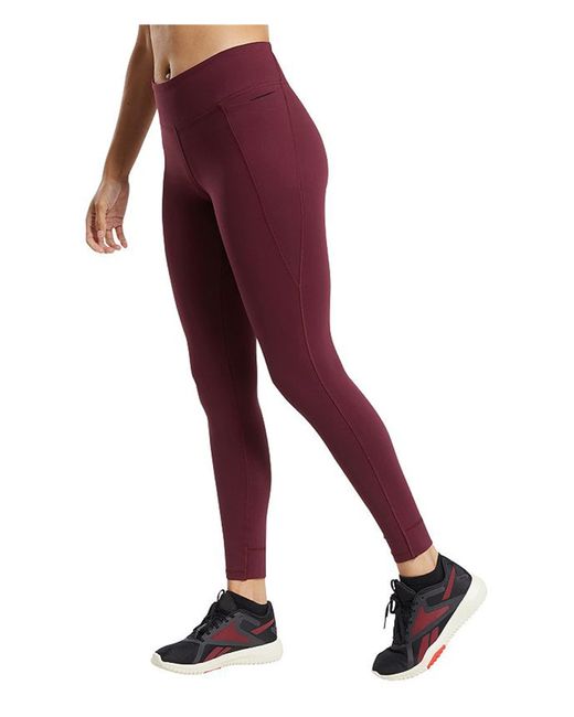 Reebok Red S Lux Compression Athletic Pants