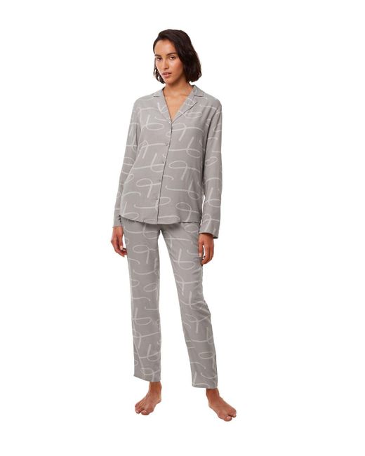 Triumph Gray Boyfriend Fit Pw 02 Pajama Set