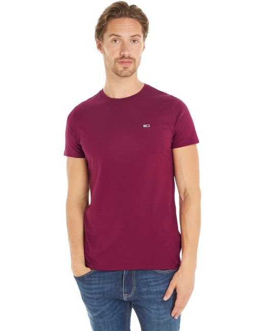 Tommy Hilfiger Purple Tjm Xslim Jersey Tee S/s T-shirt for men