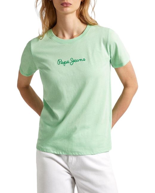 Camiseta Lorette Mujer Pepe Jeans de color Green