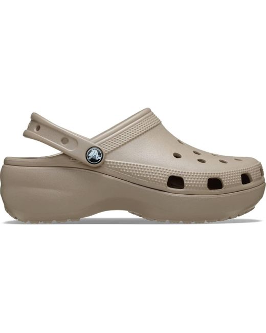 CROCSTM Gray Classic Platform Clog Taupe Size 4 Uk