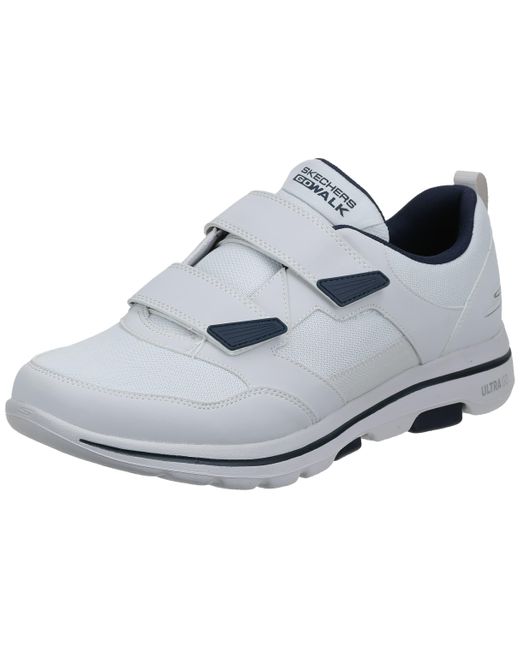 Skechers Synthetic Gowalk 5 Wistful-athletic Hook And Loop Walking Shoe  With Air Cooled Foam Sneaker in White/Navy (White) for Men - Save 39% | Lyst