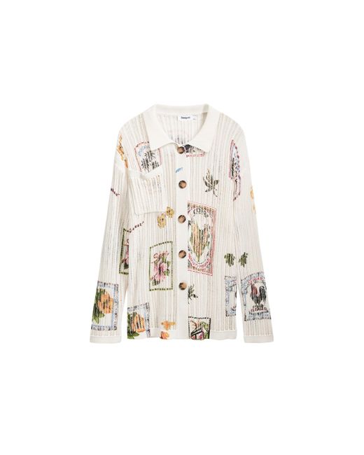 Desigual Jers_bassel Sweatshirt Voor in het White