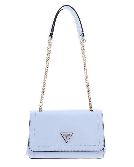 Noelle Covertible Xbody Flap Bag Sky Blue di Guess