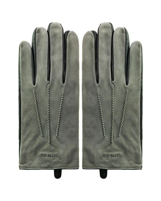 Ted Baker Green Suede S Grey Gloves Mxobaloxc8m Grey