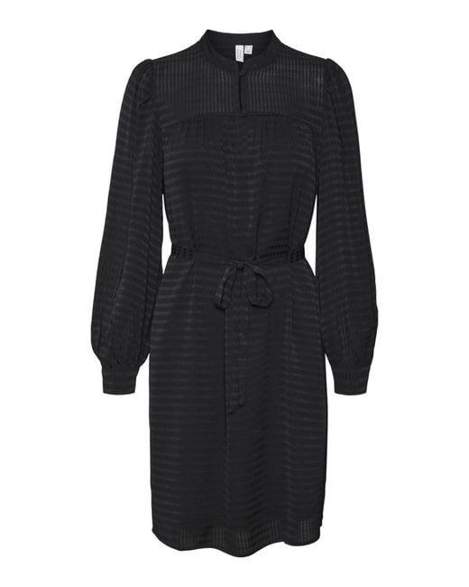 Vero Moda Black Vmrieke L/s Abk Dress Wvn Btq Ga