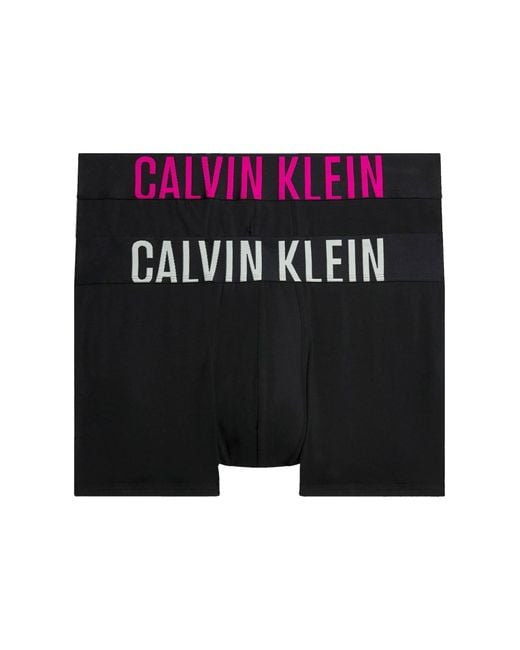 Calvin Klein Mens Black Intense Power Slim-fit Microfibre Trunks Xl for men