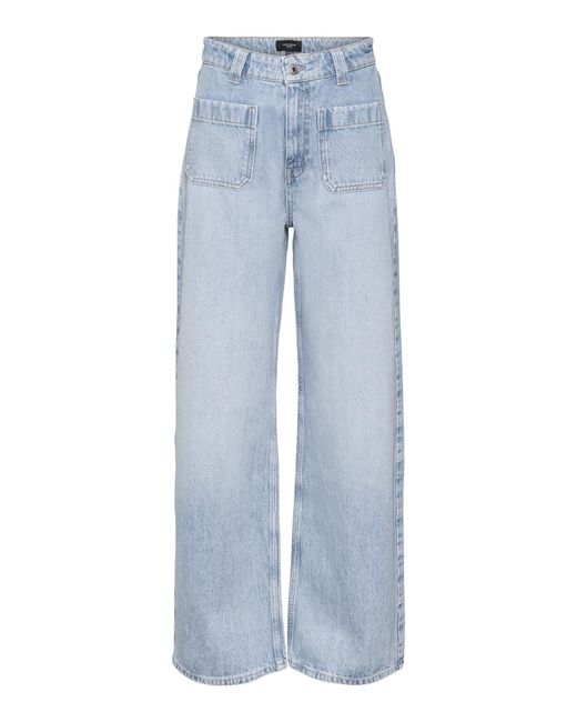 Vmkathy SHR Wide Pocket Jeans Do319 di Vero Moda in Blue