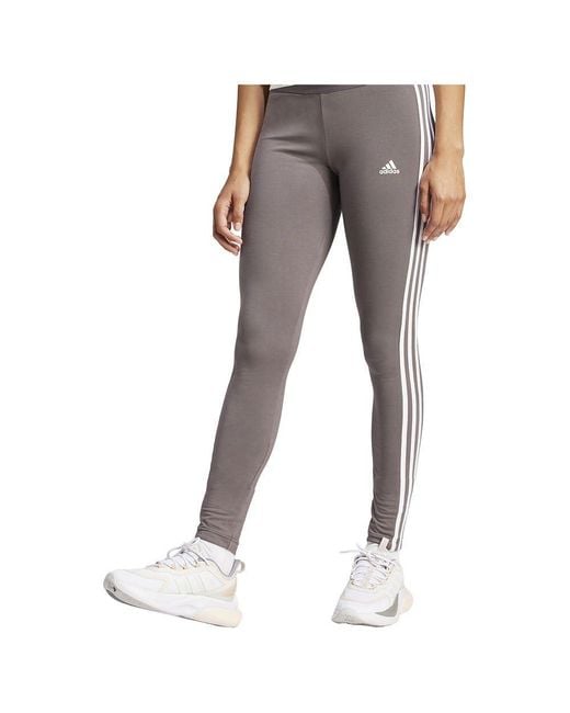 3 Stripes Leggings Donna di Adidas in Gray