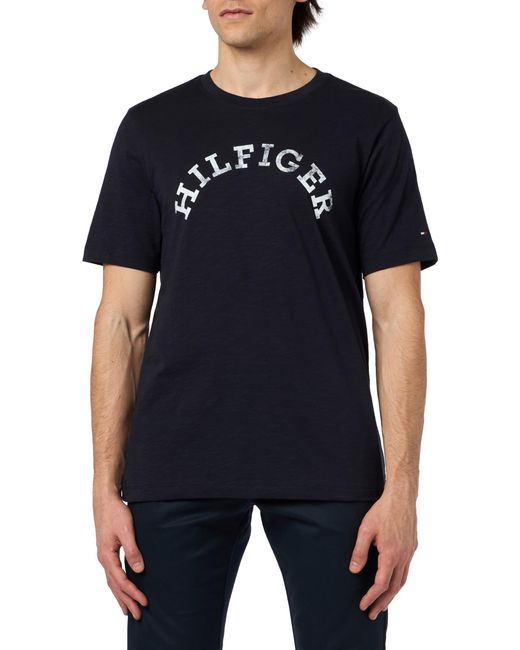 Tommy Hilfiger Black Hilfiger Arched Tee Mw0mw34432 S/s T-shirts for men