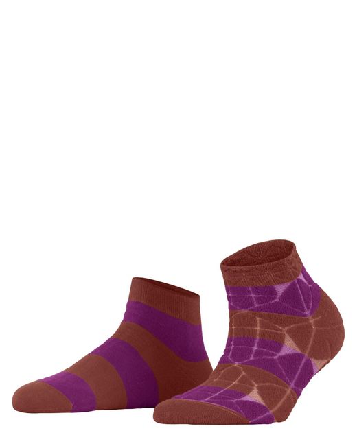 Falke Purple Hyper Pop W Sn Cotton Low-cut Patterned 1 Pair Trainer Socks