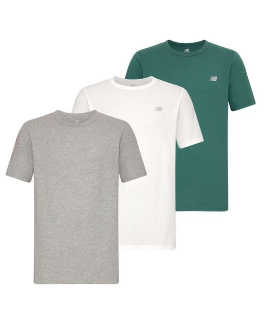 New Balance Green Cotton Performance Crew Neck T-shirt for men