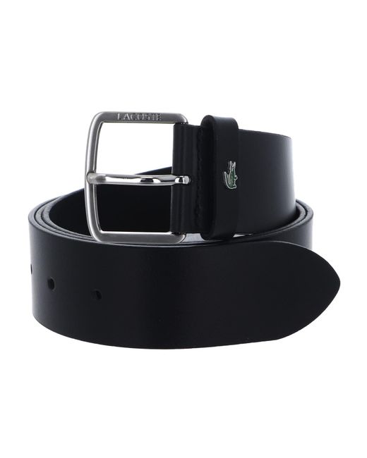 Elegance Plain Leather Belt W105 Noir Lacoste pour homme en coloris Black