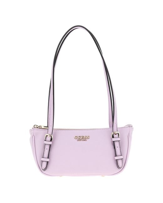CERELIA Mini Shoulder Satchel Guess de color Purple