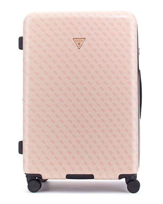 Valise Jesco 28 in 8-Wheeler Exp. Rose Water Logo Guess en coloris Pink