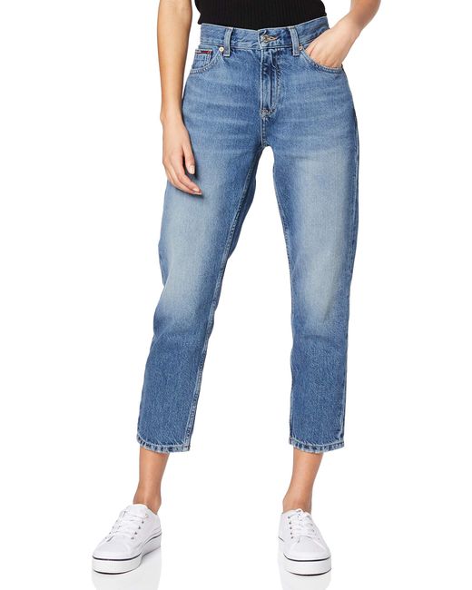Izzy High Rise Slim Ankle Sndm Jeans straight di Tommy Hilfiger in Blue