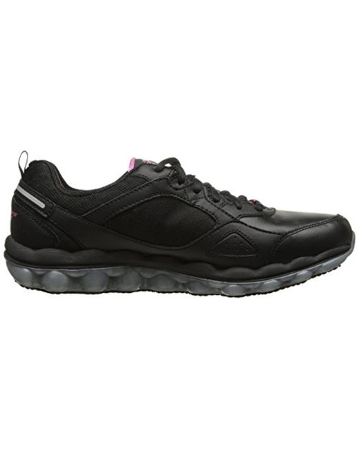 Skechers Leather For Work Skech Air Slip Resistant Lace Up