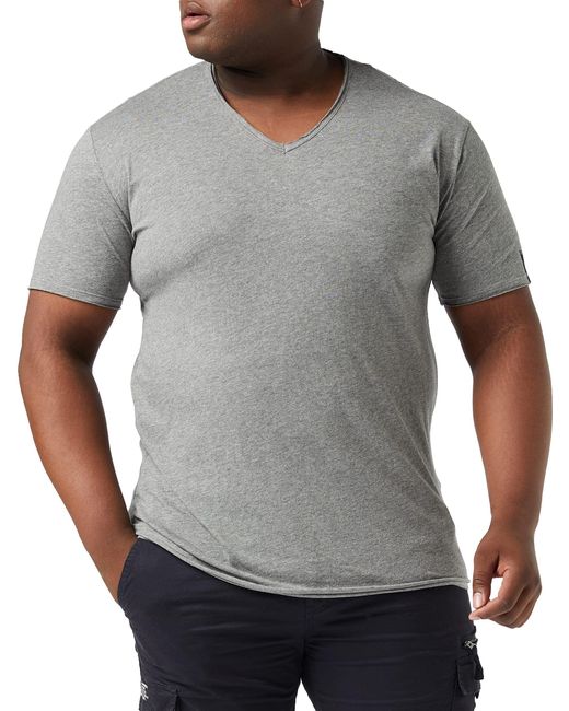 Replay Gray T-Shirt Kurzarm mit V-Ausschnitt