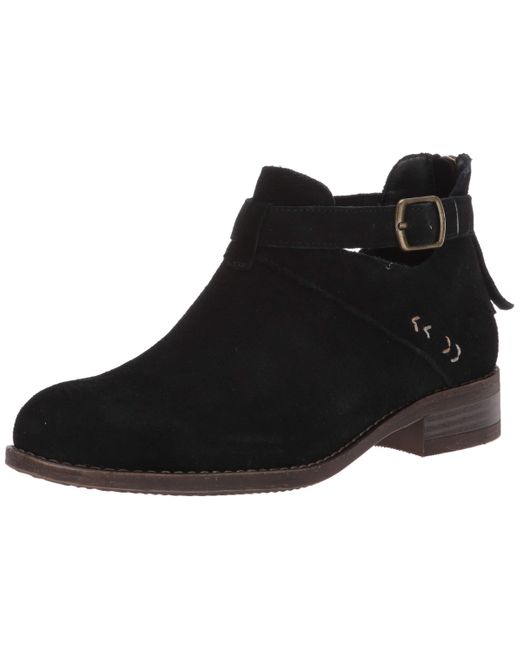 Skechers Suede Sepia-short Buckled Strap Bootie With Air Cooled Memory Foam  Ankle Boot in Black - Save 21% - Lyst