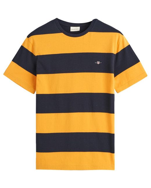 Maglietta Bar Stripe SS Righe di Gant in Multicolor da Uomo