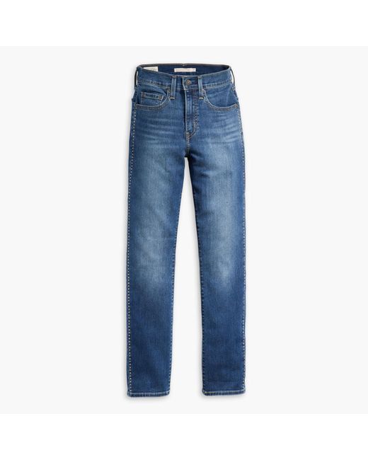 724 High Rise Straight Jeans di Levi's in Blue