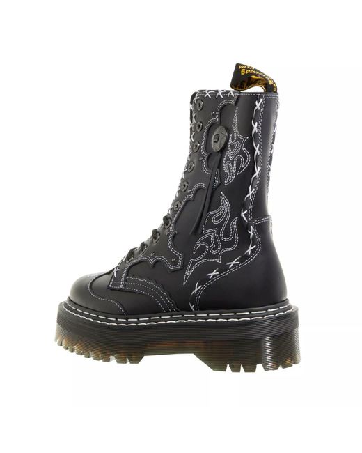 Dr. Martens Jadon Hi Strap Wanama Leather Black Boots 6.5 Uk