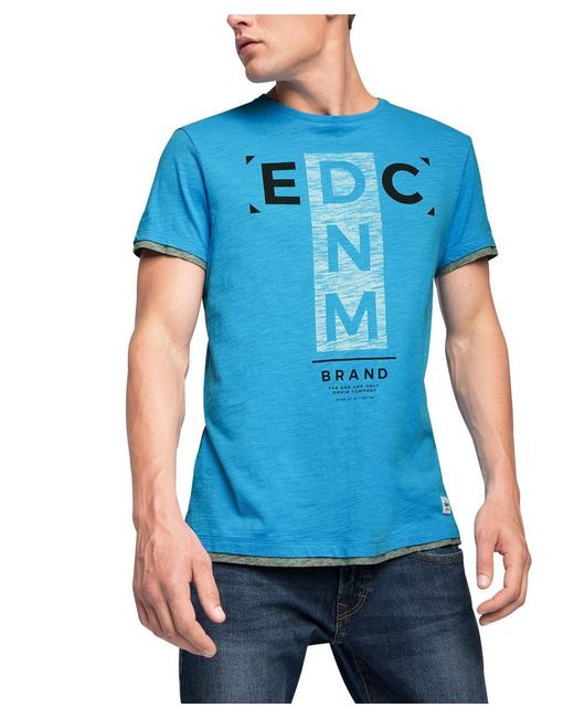 Esprit Edc By T shirt in het Blauw voor heren Lyst NL