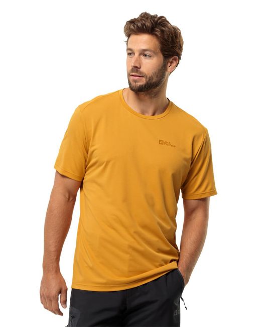 Jack Wolfskin DELGAMI S/S M T-Shirt in Orange für Herren
