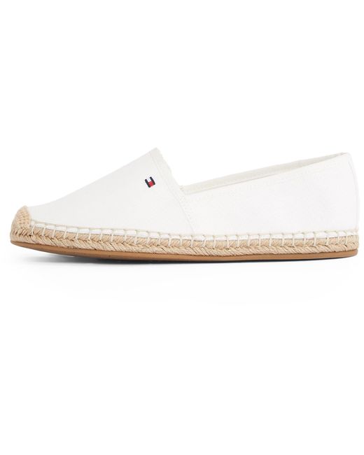 Tommy Hilfiger Black Espadrilles Flag Canvas mit Logo