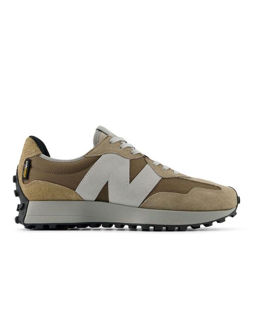 327, Sneaker Hombre, Mushroom Light, 40.5 EU New Balance de hombre de color White
