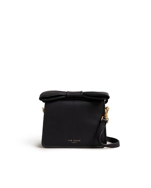 Ted Baker Niyah Knotdetail Mini Leather Crossbody Bag in Black Lyst