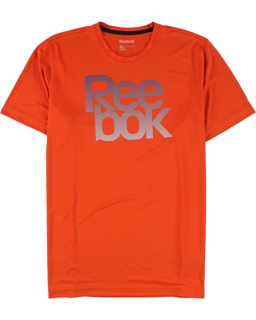 Reebok Orange S Logo Graphic T-shirt for men