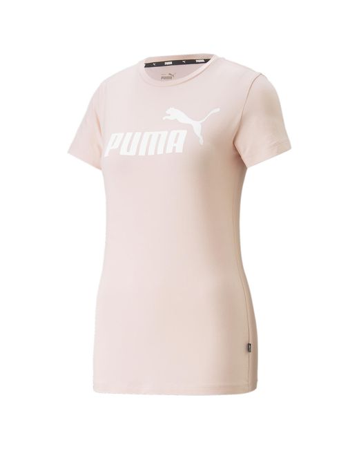PUMA Pink T-Shirt "Essentials Slim Logo T-Shirt Damen"