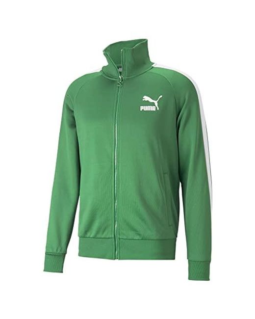 PUMA Iconic T7 Trainingsjacke MSurf The Web Blue ┃Sportjacke für in Green für Herren