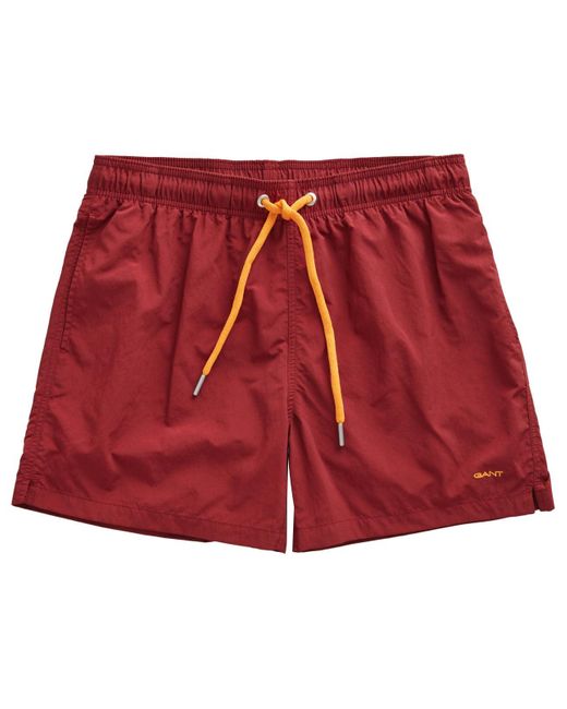 Gant Red Swim Shorts Trunks for men