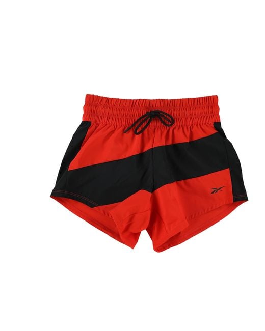 Reebok Red S Ready Woven Athletic Workout Shorts
