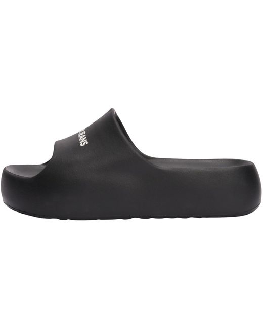 Tommy Hilfiger Black Badeschuhe Flatform Pool Slide Klobig