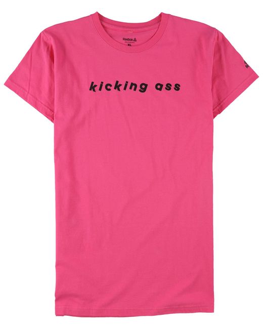 Reebok Pink S Kicking A** Graphic T-shirt