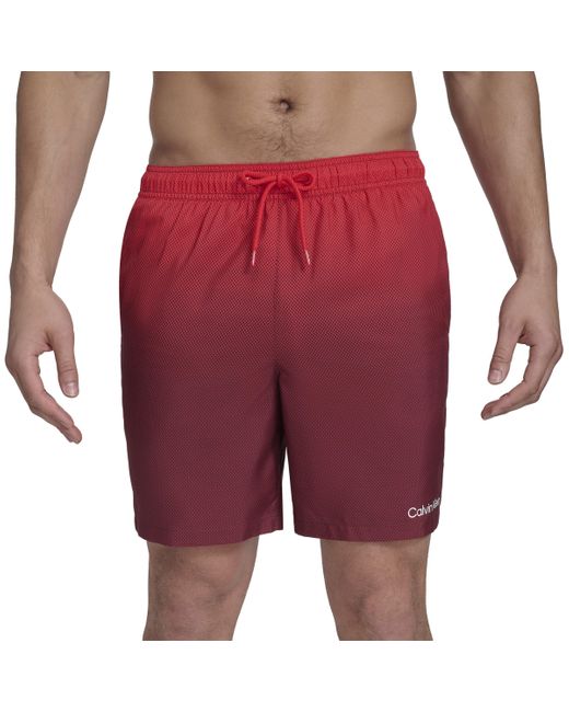 Calvin Klein Volley Quick Dry Lightweight Swim Trunk Badehose in Red für Herren