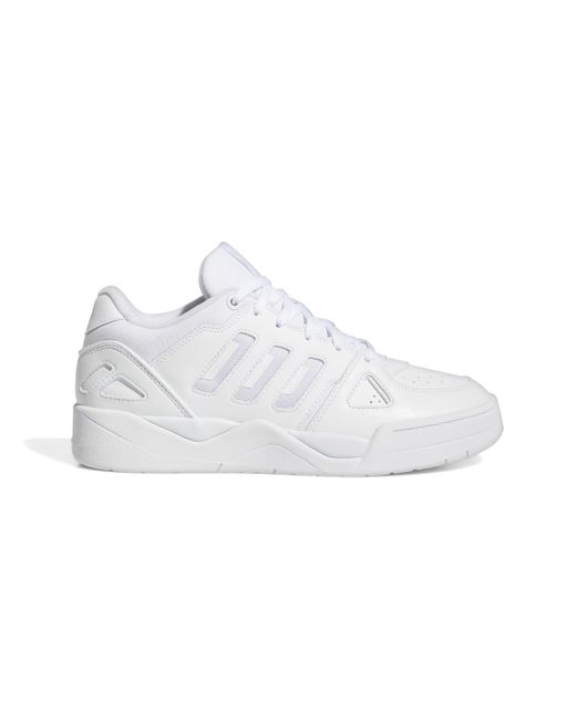 Adidas White Midcity Low Shoes Basketball for men