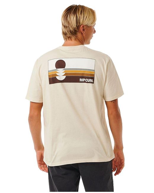 Rip Curl Surf Revivial Peaking Short Sleeve T-shirt M in Natural für Herren