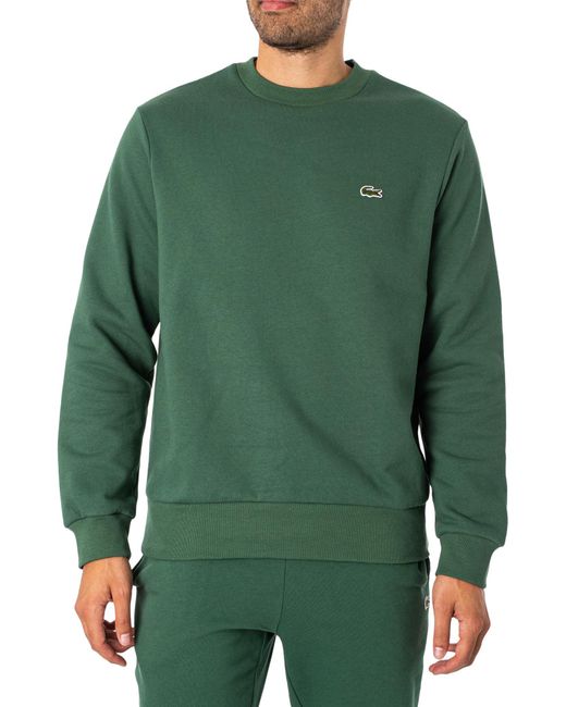 Lacoste Green Classic Crew Sweat for men