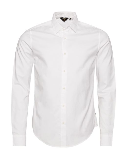 Studios Cotton Twill Shirt Superdry de hombre de color White