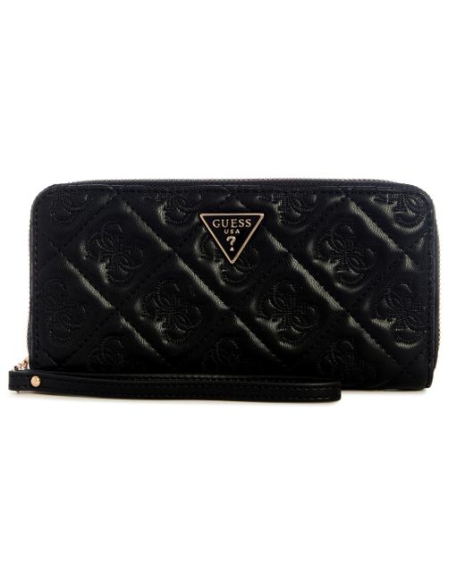 Guess Black Adelasia Large Zip Around Wallet