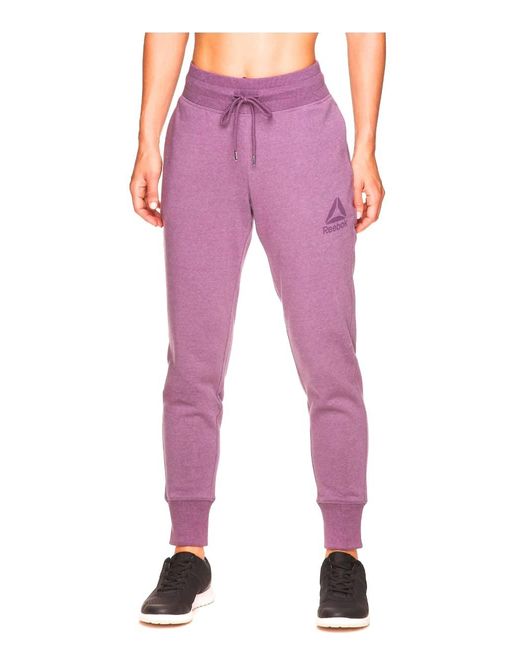 Reebok Pink Cozy Fleece Jogger Sweatpants With Pockets