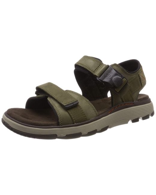 Clarks Green Un Trek Part Sling Back Sandals for men